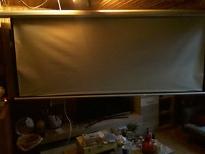 Projekční plátno 300X229cm motorizované plátno včetně FFB HDTV projekční rolety pro domácí kino Fotografie od zákazníka č. 1
