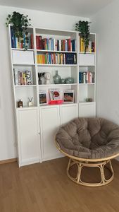 Kissen für Hängesessel, Hängestuhl - Runde Sitzkissen mit Silikonfaser - Kissen für Hängeschaukel aus Samtstoff - Hängesitz - Anthrazit - Indoor & Outdoor - Dekokissen für Allergiker Kunden-Foto 1