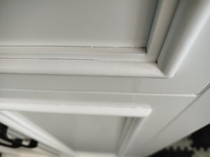 Merax Badezimmerschrank Vitrinen, Hochschrank mit 3 Schubladen, Türschrank, offenen Fächern, Stehend Vitrinenschrank, 40x30x172cm, Holzoptik, Natur Kunden-Foto 3