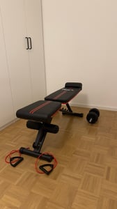 Składana ławka do ćwiczeń KM-Fit | Wielofunkcyjna, regulowana, obciążenie do 400 kg Zdjęcie produktu od klienta nr 2