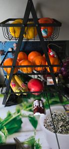 Vilde cesto di frutta cesto di verdura cesto di metallo cesto di stoccaggio in metallo nero a 2 livelli Foto del cliente 1
