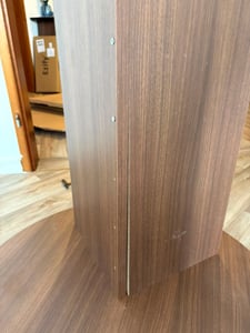 Skye Decor, Moderner Esstisch, Travertin & Walnuss, 180 x 90 x 75 cm | 100% melaminbeschichtete Spanplatte, 25 mm dick | Tragfähigkeit: 70 kg | Elegantes Design für Ihr Zuhause. Kunden-Foto 4