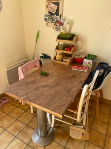 Obstkorb Bambus mit 2 Etagen Gemüsekorb Stehend Küche Lagerung 30x34x25cm Kunden-Foto 3