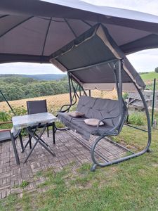 Aga Altalena da giardino 2 in 1 GRANDLUX XXL Grigio scuro Foto del cliente 4