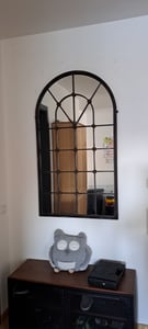 Spiegel CHATEAU antik Fenster Wandspiegel Rundbogenfenster Landhausstil Kunden-Foto 1