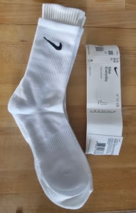 Nike 6 Paar Everyday Lightweight Crew SX7676 Tennis Socke Schwarz, Größe:42-46 Kunden-Foto 3