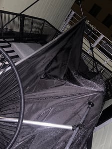 400x120cm Klemmmarkise Einziehbar Balkonmarkise mit Handkurbel Balkon Markise Sonnenschutz ohne Bohren Höhenverstellbar,Schwarz Kunden-Foto 2