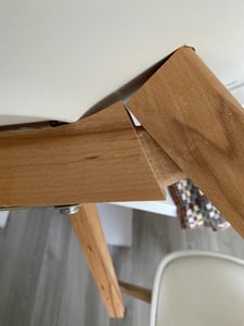 IPOTIUS Sada 2 jídelních židlí s masivní bukovou nohou, skandinávský design Čalouněné kuchyňské židle Židle dřevo, bílá Fotografie od zákazníka č. 5