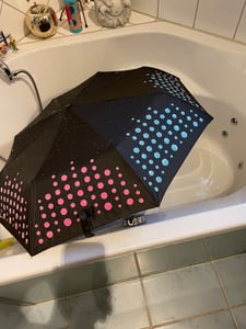 Taschenschirm Regenschirm Auf-Zu-Automatik Damen Farbwechsel-Effekt Kunden-Foto 1