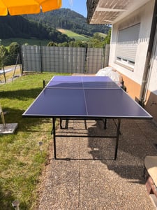 SPORTNOW Tischtennistisch Klappbar, Tischtennisplatte Indoor mit Rollen Kunden-Foto 1