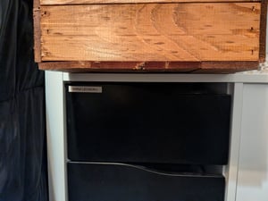 4er set Holzkiste Holzbox Vintage Ocker passend für Ikea Kallax und Expeditregale Kunden-Foto 2