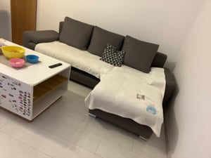 Rozkladacia sedacia súprava BIBIANA 1 - krémová, pravý roh Fotografia od zákazníka č. 1