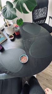 Tribesigns Farmhouse Esstisch, 120 cm Runder Esstisch für 4, Runder Esstisch für Zuhause Esszimmer Wohnzimmer (Holz) Kunden-Foto 1