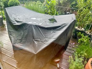 Garten Rund Möbel Abdeckung Tisch Abdeckplane Schutzhaube Möbelschutzhülle 204x60cm Kunden-Foto 1