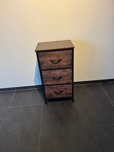 SONGMICS Kommode, Schrank, 3 Stoffschubladen, für Schlafzimmer, Flur, Wohnzimmer Kunden-Foto 2