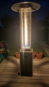 Heizpilz Gasheizer Gasheizstrahler Terrassenheizstrahler Heizstrahler Heizlampe,Farbe:anthrazit (Pantone 419U) Kunden-Foto 2