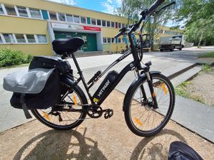 HITWAY E-Bike 28 Zoll Elektrofahrrad mit Korb 36V/13Ah Akku Pedelec für Erwachsene 7 Gang, 25km/h, Heckmotor, LCD Display, Herren/Damen 170 - 190cm Kunden-Foto 1