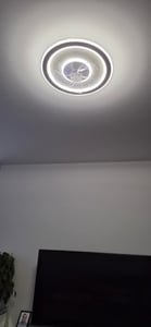 Deckenventilator mit Beleuchtung und Fernbedienung 54W LED Leise Deckenleuchte Ventilator Mit Dimmbar Timer Einstellbare 6 Windgeschwindigkeit Kunden-Foto 3