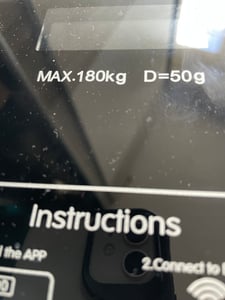 Digitale Personenwaage bis 180 kg mit App – Smart Körperwaage Fitnesswaage Körperanalysewaage mit Bluetooth & Körperwerten Kunden-Foto 3
