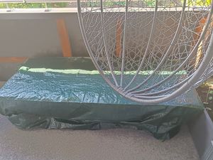WOLTU Abdeckung für Gartenmöbel, Schutzhülle Strandkorb für Hollywoodschaukel Abdeckhaube Abdeckung Garten Hülle Gartenmöbel Haube 150x215x150cm, Plane UV-Beständig wetterfest reißfest Kunden-Foto 1