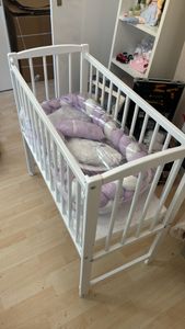 Baby-Delux Beistellbett Babybett 90x40 höhenverstellbar weiß mit Matratze und Räder Kunden-Foto 1