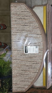 Tapis d'escalier Geneva demi-rond ou carré Protection d'escalier gris argent demi-rond Photo du client 4