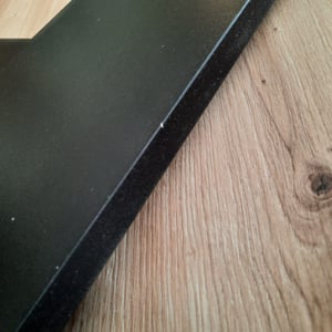 Hela Tische, Säulentisch Esstisch Hamm, Holzdekor Artisan Eiche, Synchronauszug 140-180x90cm, Melamin, Bodenplatte im Holzdekor, Schräge Säulenfüße Kunden-Foto 2
