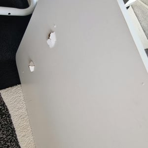 Verstelbare computer bureau met wielen voor laptops, bijzettafel voor notebooks, 60x40 cm, wit Klantenfoto 1