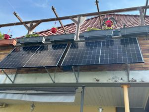 4 Stück Halterung bis 118cm Solarmodul Befestigung Aufständerung Balkonkraftwerk Kunden-Foto 2
