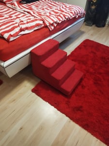 Schůdky pro psy Hobbydog, Savoy, ve dvou velikostech, protiskluzové, odolné, různé barvy - 4 schůdky - 60 x 40 x 40 cm [velikost: L] - černé Fotografie od zákazníka č. 1