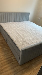 Masseno Boxspringbett ARION 160x200 cm Komplett-Set mit Bonell Matratze und Topper, Polsterbett mit Bettkästen -Braun, KRONOS 06 Kunden-Foto 5