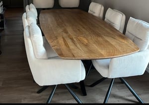 Zita Home Dänischer ovaler Esstisch – 260 cm – Natur – Mangoholz Kunden-Foto 1