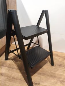 XMTECH rebrík 3 kroky skladací, rebrík skladacia stolička so širokým protišmykovým pedálom, prenosný rebrík stolička, až 270KG zaťaženie, pre domácnosť, kancelária Fotografia od zákazníka č. 2