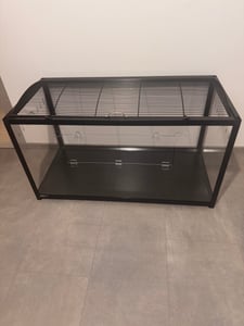 SucceBuy Hamsterkäfig, 360° transparente Sicht, geräumig 96,5 x 47,5 x 55,6 cm, belüfteter Kleintierkäfig für Hamster, Mäuse, Meerschweinchen Kunden-Foto 2