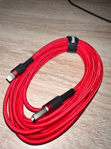 Baseus CALKLF-R09, 3 meter, USB-A, Lightning, mannelijk connector, mannelijk connector, rood Klantenfoto 1