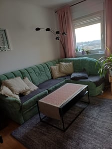 FineBuy Couchtisch mit Ablage 100 cm rechteckig Schwarz Metall - Alu Wohnzimmertisch - Skandinavisches Design Beistelltisch für Wohnzimmer Aluminium Kunden-Foto 1