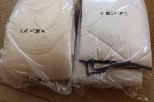 Ganzjahresdecke Bettdecke 200x220 cm - Bettdecken Duvet Bett Decke Steppdecke Schlafdecke Steppbettdecke Quilt mit Füllung aus Microfaser weiß Kunden-Foto 4
