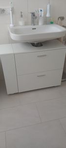 VASAGLE Unterschrank mit Schubladen, Badschrank mit hohen Füßen, Aufbewahrungsschrank, 60 x 30 x 63,8 cm, weiß Kunden-Foto 4