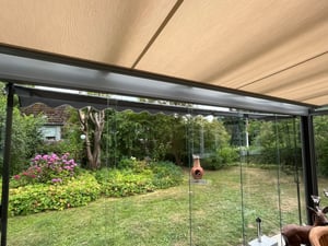 tectake® Klemmmarkise mit Handkurbel einfache Montage Kunden-Foto 4