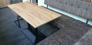 Doppel-Tischgestell aus Metall SH-4001-2, für Büro, Hotel, Restaurant, Maße 69,5x39,5x72 cm, Schwarz Kunden-Foto 2