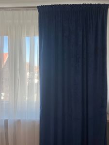 2er Set Samtvorhänge Blumen Muster Blickdicht Samt Vorhang Multifunktionsband Gardinen für Schlafzimmer Wohnzimmer, Braun, H244xB132cm Kunden-Foto 1