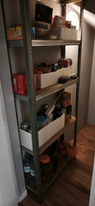 shelfplaza HOME 200x80x23 cm scaffale pesante in zincato con 5 ripiani e 175 kg di portata per ripiano Foto del cliente 1