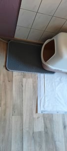 Katzenstreumatte Charly Doppelschichtiges Waben-Design 61 x 38 cm Grau Kunden-Foto 1