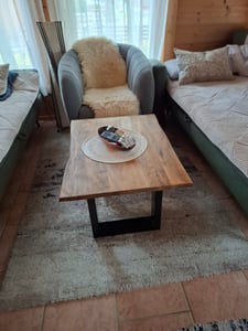 ECD Germany 2x Tischbeine / Tischkufen aus Vierkantprofilen, 80x72 cm, Schwarz, pulverbeschichtete Stahl, Industriedesign, Metall Tischgestell Kunden-Foto 1