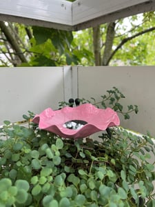 1 Stuick,Vogeltränke Blume aus Metall,Handgefertigter Gartenstecker,Winterfeste Vogeltränke&Insektentränke,Bienentränke für Garten und Terrasse,Orange Kunden-Foto 1