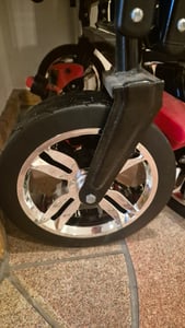 Bollerwagen Räder 19,5 cm PolyurethanErsatzrad pannensicher Reifen – Ersatzräder mit Bremskranz und Kugellager - 4 Stück Kunden-Foto 1