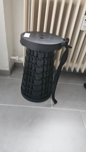 Wolketon Tragbarer Klappstuhl Kompakt Leichte Teleskop 150kg Outdoor Klapphocker Tragbar,Schwarz Kunden-Foto 1