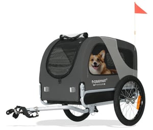 DOGGYHUT® Premium MEDIUM remorque à vélo 2en1 pour chien et jogger Photo du client 6