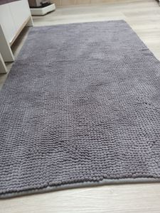 heimtexland ® Badvorleger Chenille Super Flauschig Saugstark Badteppich Badematte  Typ771 Grau 45 x 50 cm Kunden-Foto 1