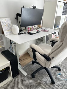 SONGMICS Výškově nastavitelný stůl, 180 cm, paměťová funkce se 4 výškami, port USB-C, organizér Fotografie od zákazníka č. 5
